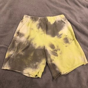 Tie dye sweat shorts